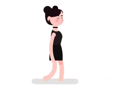 Little smile✨ 2d 2danimation adobe adobe illustrator aftereffects animation blush character character design concept cycle gif girl illustration learning motion motiongraphics new original walk