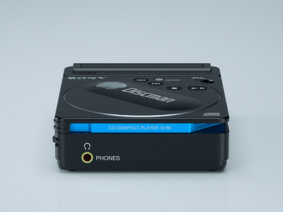 Sony D-88 Compact Player: I 3d adobe after effects autodesk c4d cinema4d design designinspiration digitalart fusion 360 hard surface modeling maxon photoshop redshift3d