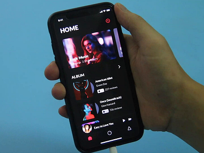 Animation for Music App album animation app black mobile music ux video