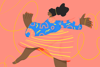 A vibrant dance drawing exploration illustration ilustración