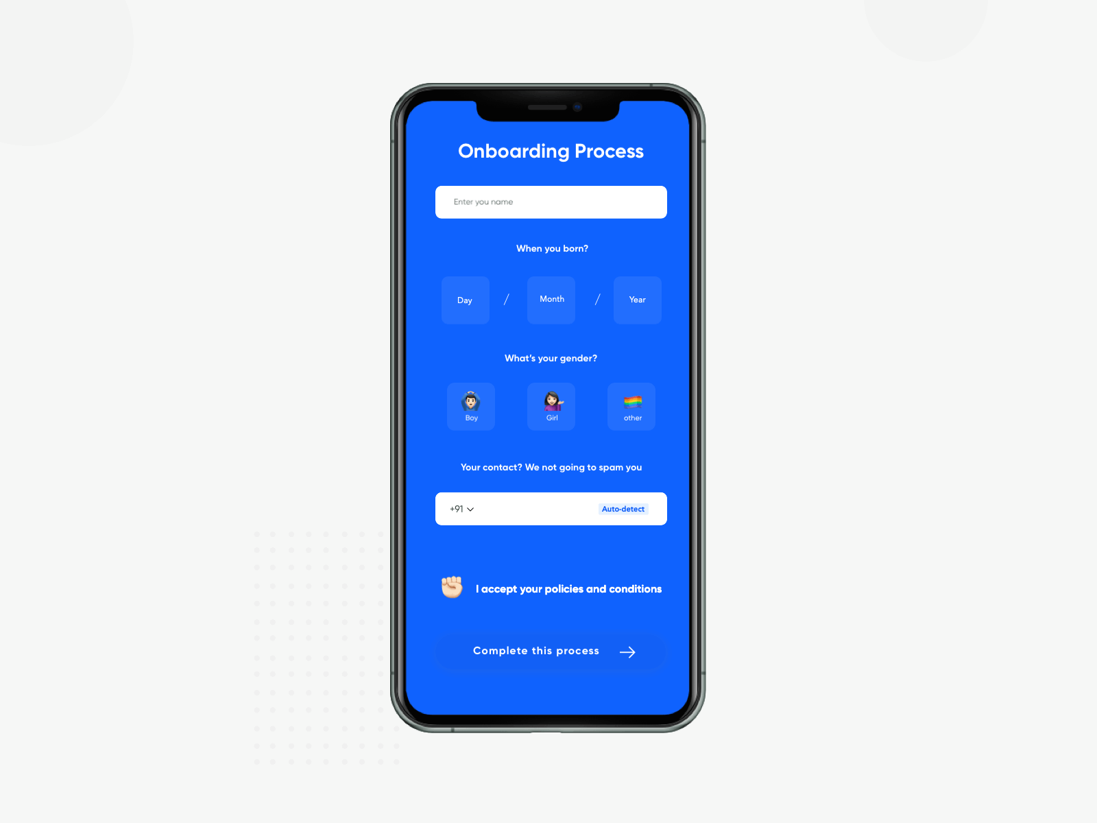 Onboarding Process | Fill info animation blue design details fill details info fill form form form design minimal onboarding onboarding ui online start ui ux