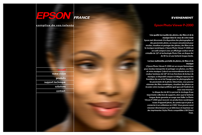 Epson French Division HomePage Project adobe interactivity ui ux arvers behance branding design digitaldancingwordsrecords dribble ux frederic logotype ui