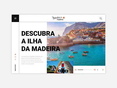Madeira Island Tourism Homepage concept design homepage inspiration interface minimal tourism ui vacation web