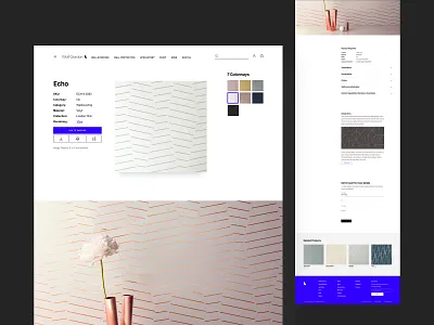 Wolf Gordon Product Page ecommerce interior interior design minimal product ui wall wallpaper web design webdesign