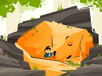 Getting Cozy animals cartoon dog color cute illustration vector