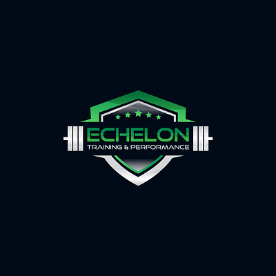 Echelon creative design fitness icon logo minimal typography