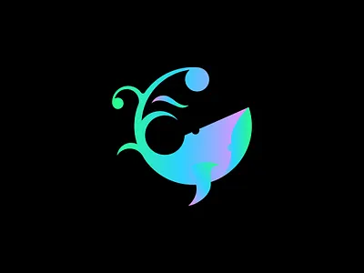 Gradient Shark Logo graphic design illustration logo