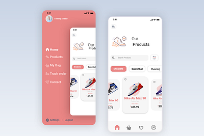 Urban Shoes Store app design flat icon minimal ui web