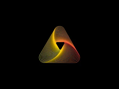 Linear Gradient Triangle Logo graphic design logo vector