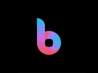 Gradient 'b' Logo branding graphic design logo