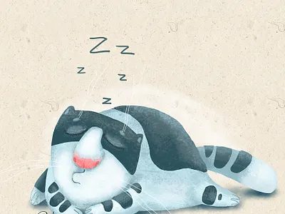 A Sleepy Cat book character children children book illustration illustration illustrator typography
