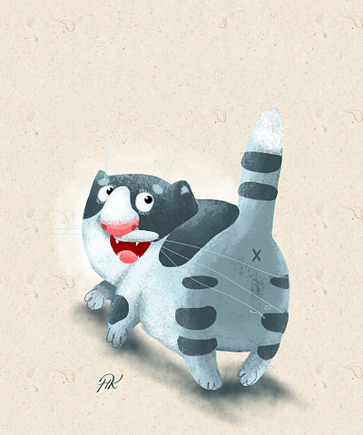 A Funny cat character children children book illustration design illustration illustrator typography