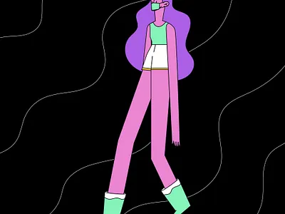 People adobe art branding designer doodle girl illustration power vector wacom