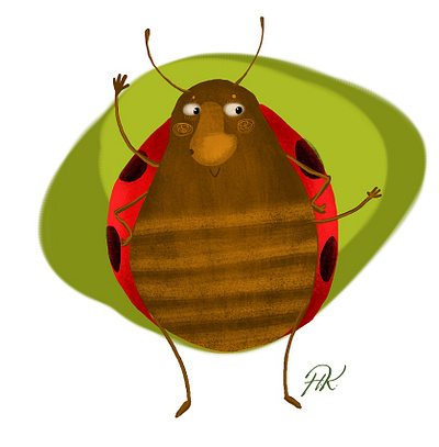 A Ladybug character children children book illustration illustration illustrator typography