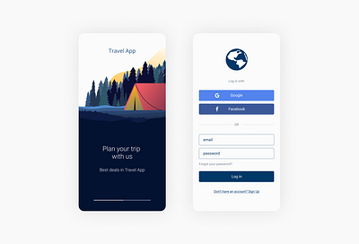 Travel App app branding design illustration ui ui ux ui ux design ux vector web