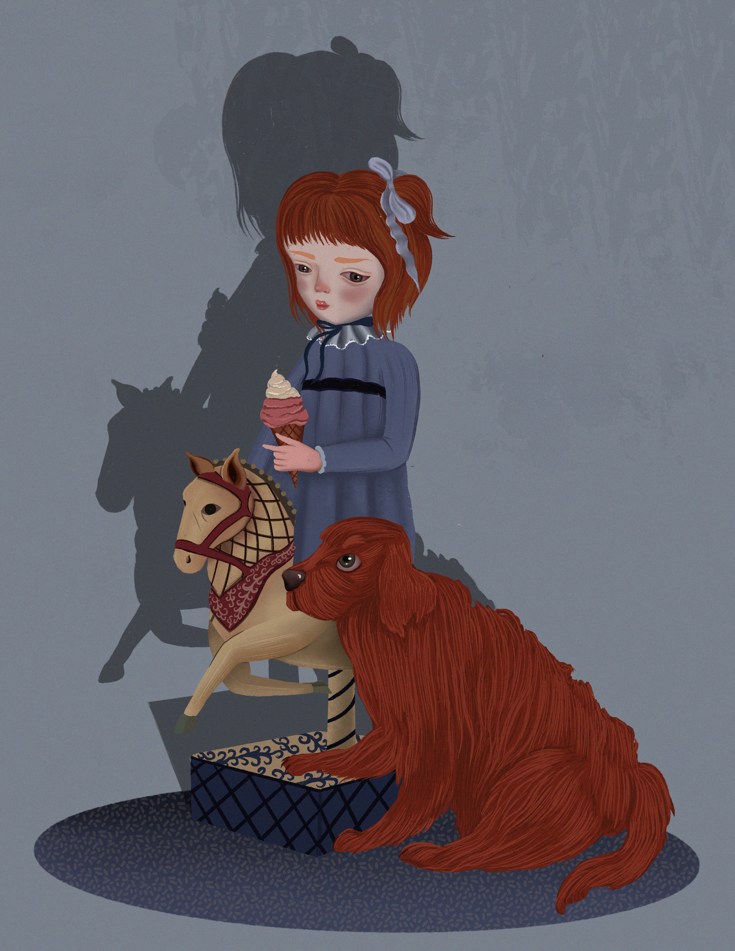 girl with a dog art illustration character design children children book illustration color palette illustration illustration art ipadproart palette procreate