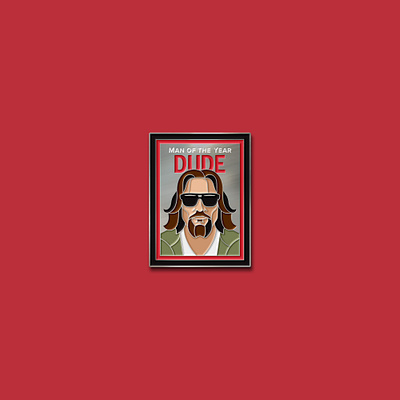 The Dude Enamel Pin big lebowski dan kuhlken dkng dkng studios enamel pin enamel pins jeff bridges nathan goldman the big lebowski vector