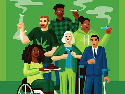 Legalize Cannabis activism cannabis illustration poster pot vector weed