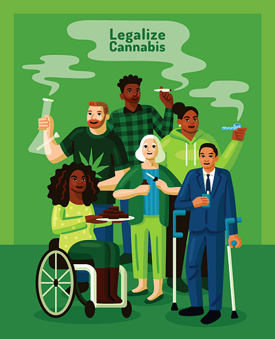 Legalize Cannabis activism cannabis illustration poster pot vector weed