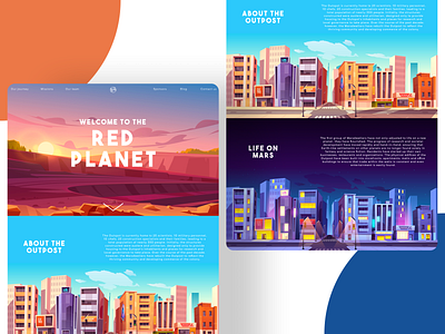 Daily UI Challenge: Day 03 | Landing Page branding colors dailyui design figma figmadesign illustration landing page landing page design minimal space space travel ui uidesign vector