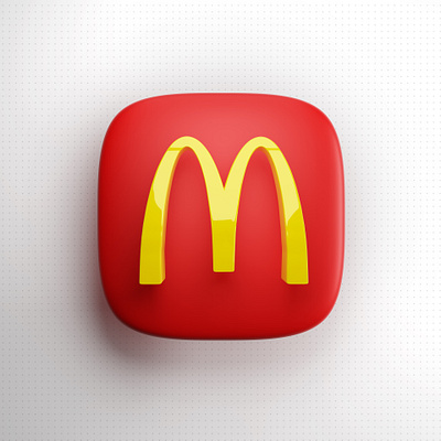 Mcdonalds 3D Icon 3d blender icon logo thebigbangicons