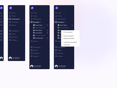 📬 menu navigation sidebar sidebar menu sidebar navigation ui uiux