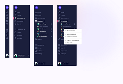 📬 menu navigation sidebar sidebar menu sidebar navigation ui uiux