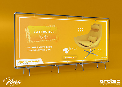 Yellow Sofa poster ad ad post adobe advertise advertising branding design poster poster design