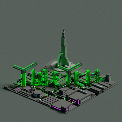 Voxel Twetch Spaceport bitcoin space visual design voxel