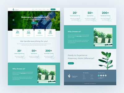 Rosemary Website adobe xd ashique ashique ukkadan branding clean garden identity landscape minimal ui ui design uiux user experience user interface ux ux design web webdesign website website design