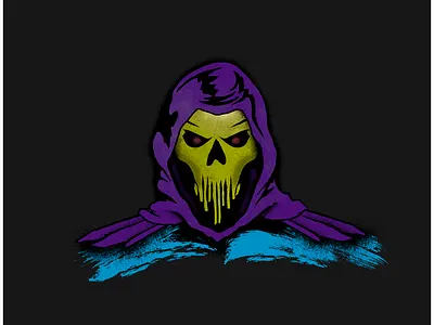 Skelepunisher blue mashup purple yellow