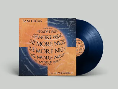 One More Night - Album Artwork Vinyl 3d type 3d typography album album art album artwork album cover album cover design cover cover design design house music music art