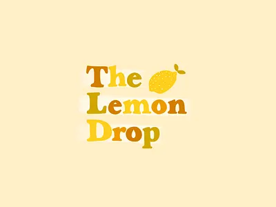 The Lemon Drop brand branding design hand drawn type handdrawntype illustration lemon lemon logo logo texture type typography vector