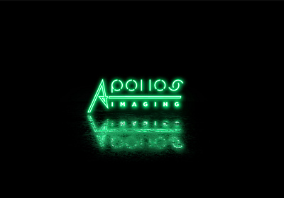 Apollos Imaging- Photography Logo design graphicdesign green logo neon sign photography logo reflection videography