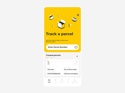 Sending a parcel with AR aep animation app ar augmented augmentedreality mobile design package product prototype shipping ui ux