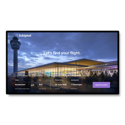 Schiphol airport amsterdam ui ux webdeisgn