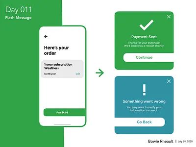 Flash Message app dailyui flash message flash messages ui uidesign
