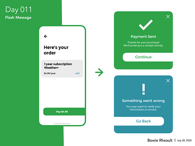 Flash Message app dailyui flash message flash messages ui uidesign