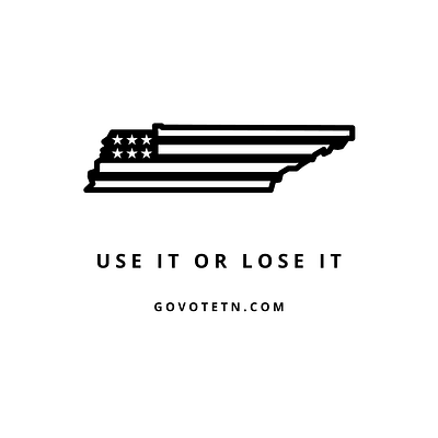 Go Vote TN branding democracy design flat illustration minimal vote web