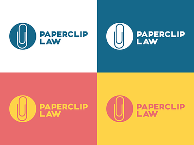 Paperclip Law - Logo and Branding branding colorful branding law firm branding lawyer branding minimal lawyer branding modern lawyer branding pink branding teal branding yellow branding