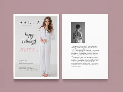 Salua Lingerie Mailers layoutdesign marketing