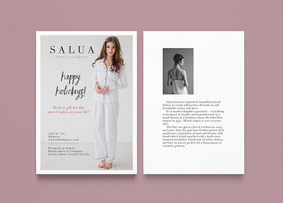 Salua Lingerie Mailers layoutdesign marketing