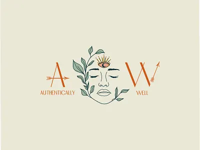 Authentically Well Logo Design brand concept brand identity branding branding design concept design design process logo logo design logos vector