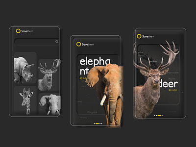 Animals App Concept animal animals app app desgin app design dark design gallery interface maps ui ui design user interface ux design visual design web design
