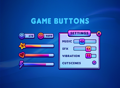 UI for a game app design game glass glossy icon icons ui uidesign