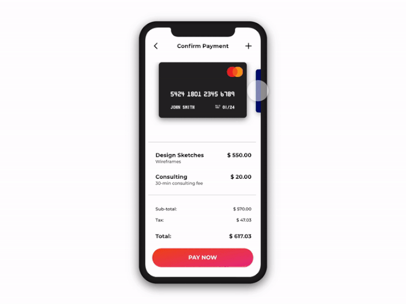 Credit Card Checkout - Daily UI Challenge 002 app figma framer microinteraction mobile prototype prototype animation ui uidesign visual design