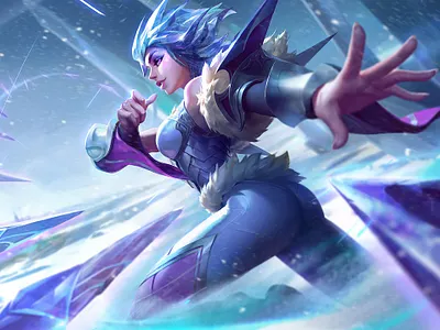 Irelia Frostblade character design scene ui vector