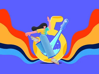 5 design illustration