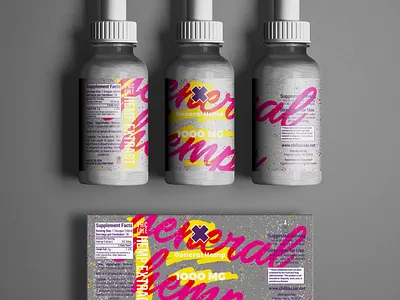General Hemp bold bottle design bright cbd oil colorful fda compliant fda compliant hemp oil nutritional supplement packaging packaging design tincture tincture bottle