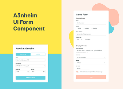 Aanheim UI Form Component component design form design form ui forms ui ux